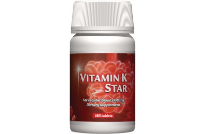 STARLIFE VITAMIN K STAR, 120 tbl - K-vitamint tartalmazó ézrend-kiegészítő (STARLIFE-7308)