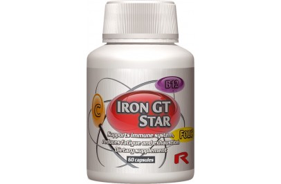 STARLIFE IRON GT STAR, 60 kapszula (cps) - az immunrendszer támogatására, fáradtság és kimerültség csökkentésére (STARLIFE-1577)