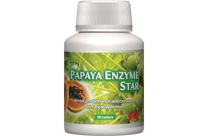 STARLIFE PAPAYA ENZYME STAR, 90 tbl - enzim és papája tartalmú étrend-kiegészítő (STARLIFE-6735)