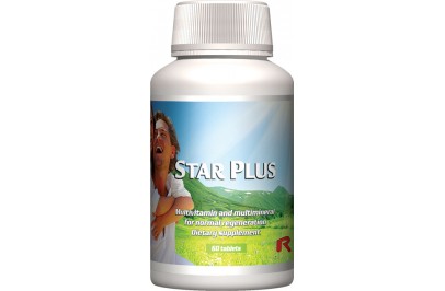 STARLIFE STAR PLUS, 60 tbl - étrend-kiegészítő vitaminokkal, ásványi anyagokkal és antioxidánsokkal (STARLIFE-1450)