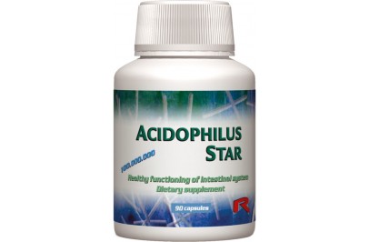 STARLIFE ACIDOPHILUS STAR, 60 cps - Lactobacillus Acidophilus, Lactobacillus Bifidus, Lactobacillus Rhamnosus és Enterococcus faecium tartalmú étrend-kiegészítő kapszula (STARLIFE-7100)