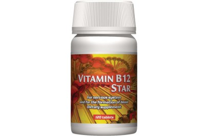STARLIFE VITAMIN B12 STAR, 120 tbl - B12-vitamin tartalmú étrend-kiegészítő (STARLIFE-4520)