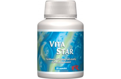STARLIFE VITA STAR, 30 cps - Óriás bokrostaplót, pecsétviasz gombát és shiitake gombát tartalmazó étrend-kiegészítő kapszula (STARLIFE-5845)