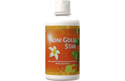 STARLIFE NONI GOLD STAR, 500 ml (0,5L) - Noni gyümölcs-, feketeberkenye- és áfonyalevet tartalmazó ital-készítmény (STARLIFE-1870-RÉGI-TERMÉK)